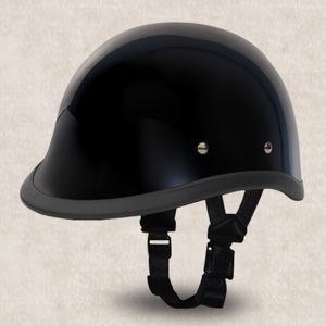 Daytona Novelty Gloss Black Hawk Low Profile Half Helmet - L